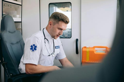 Doctor reviewing data on a tablet